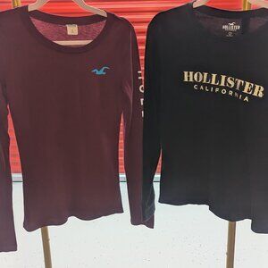 Bundle of 2 Long Sleeve Hollister T-shirts Size Small